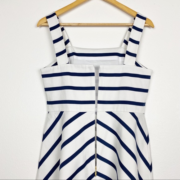 NWT Draper James A-Line Stripe Dress in Navy Stripe - Picture 11 of 13